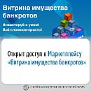 Открыт доступ к Маркетплейсу «Витрина имущества банкротов» (ВИБ)
